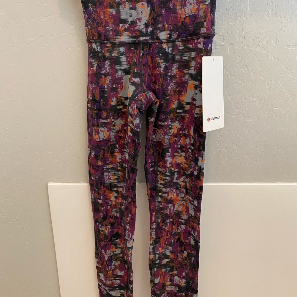 lululemon athletica Women's Abstract Leggings - Purple and Orange
